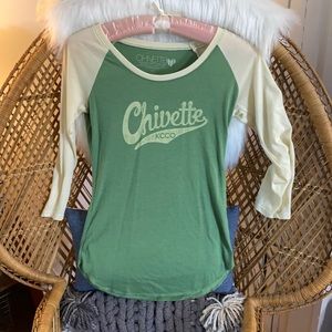 Three quarter length T-shirt.